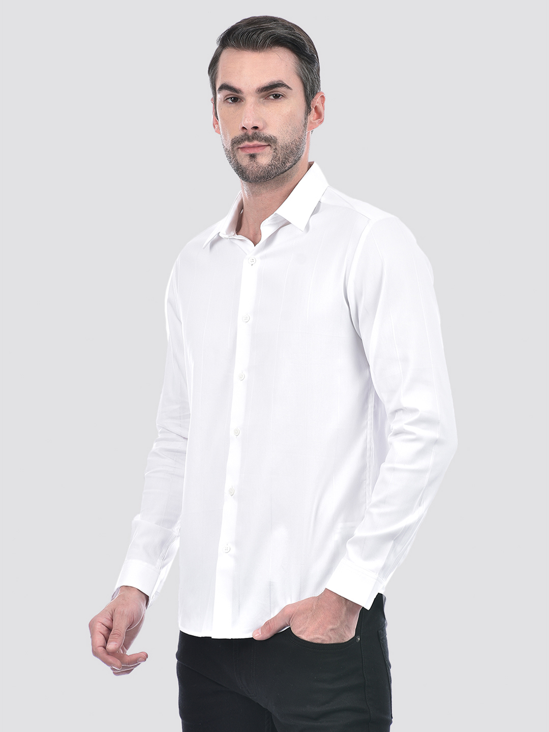 Numero Uno Men Solid White Shirt